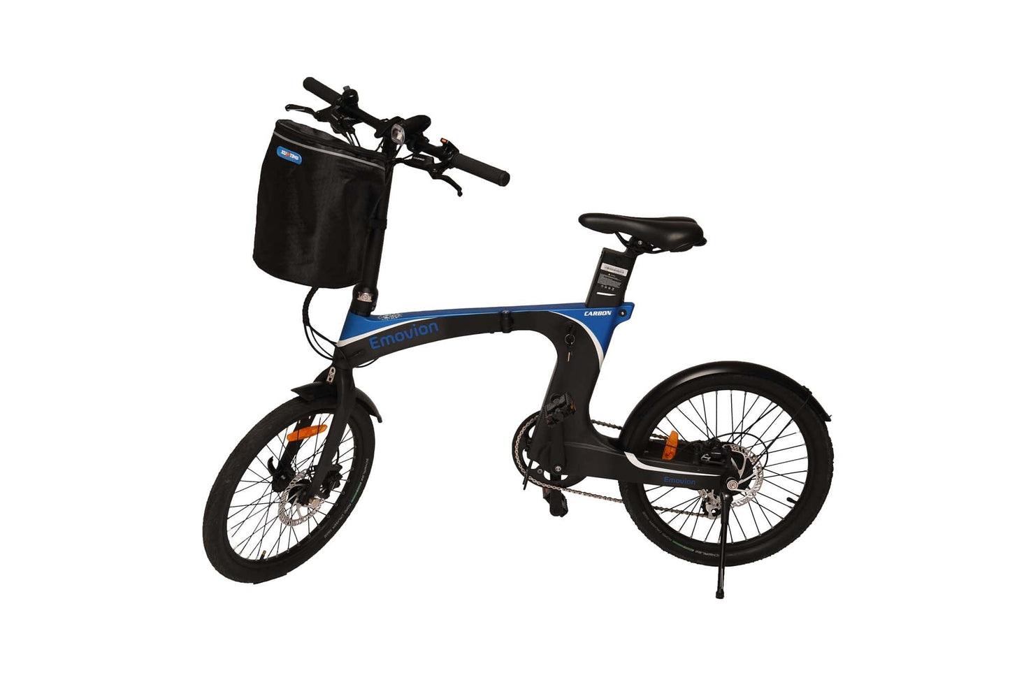 Elektro Klappvelo mit Korb in blau