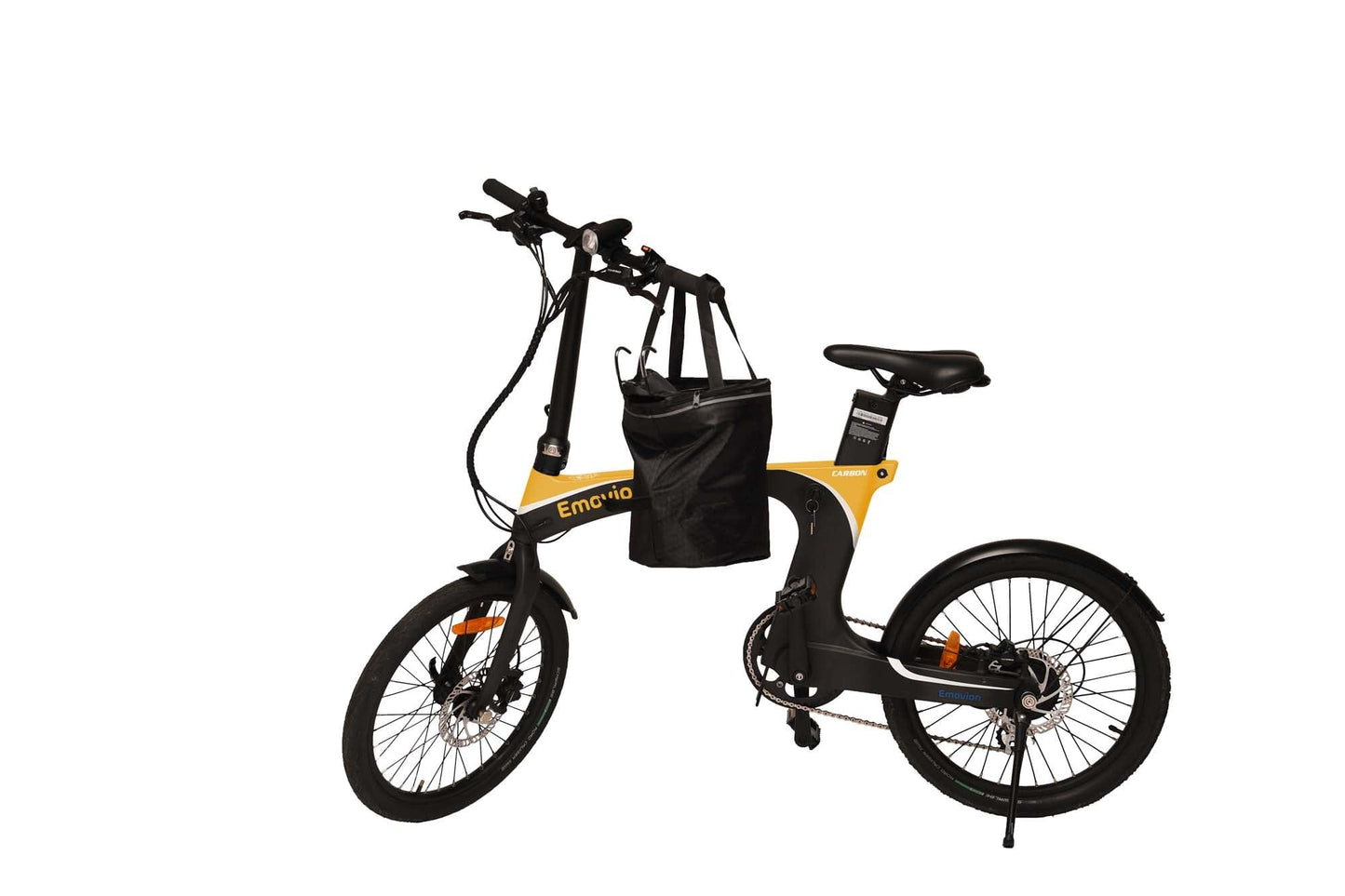 Elektro Klappvelo mit Umhängetasche in gelb