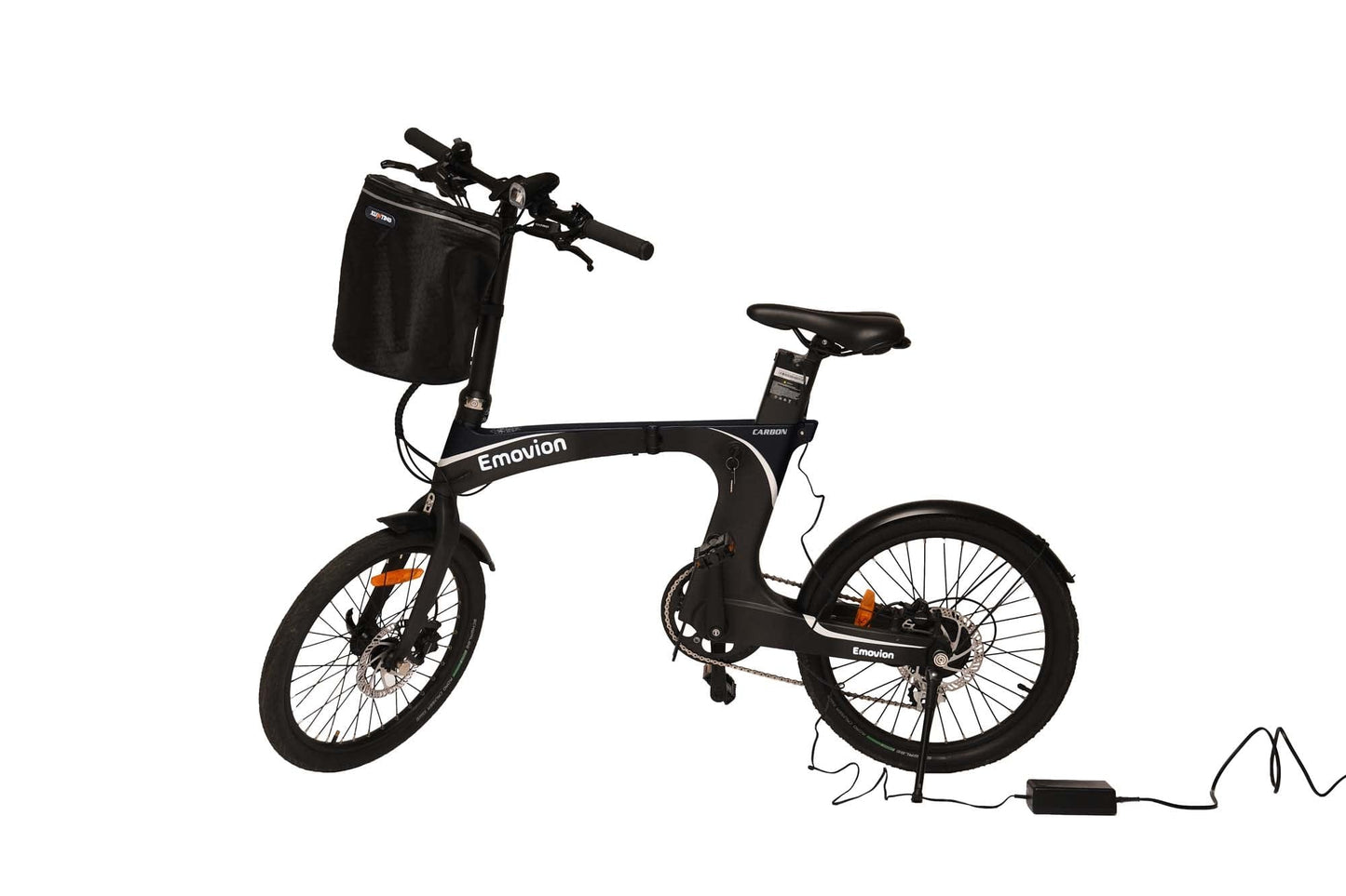 Elektro Klappvelo mit Korb in schwarz
