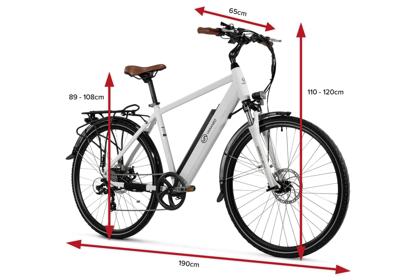 Herren Trekking-E-Bike - weiss