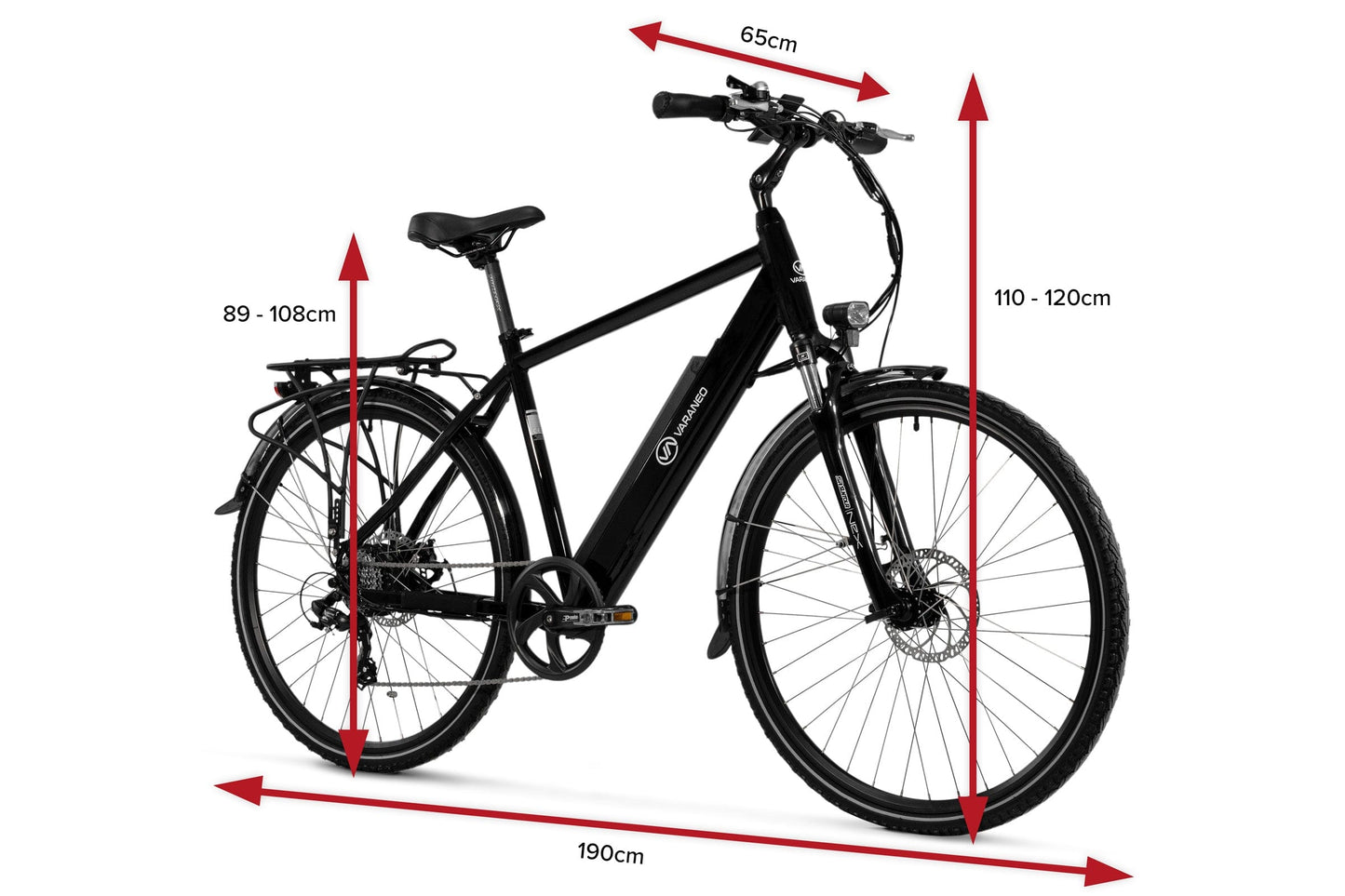 Herren Trekking-E-Bike - schwarz