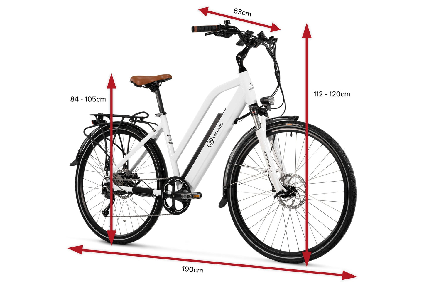 Damen Trekking-E-Bike - weiss