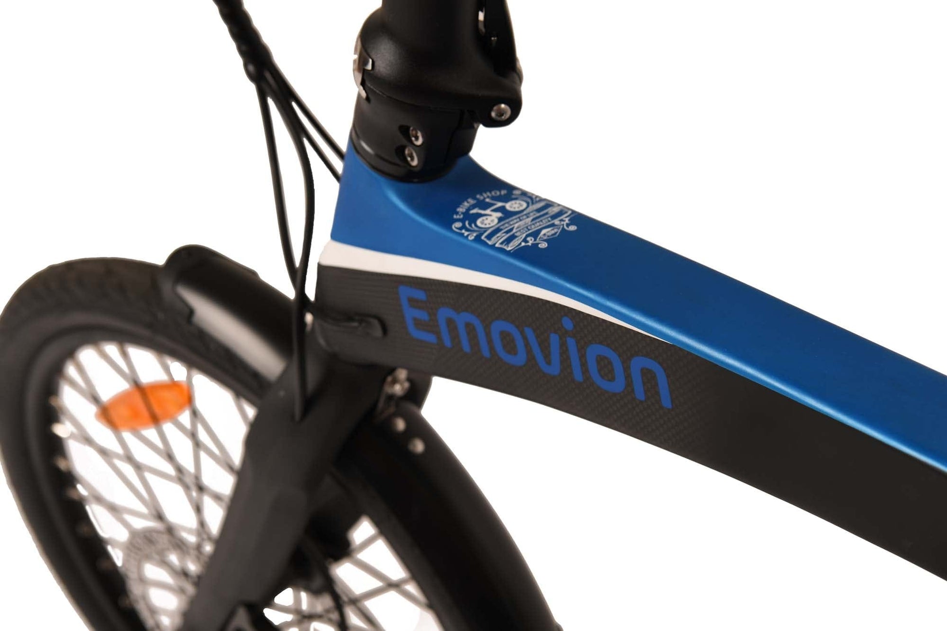 Klapp-e-bike mit sehr leichtem Rahmen blau