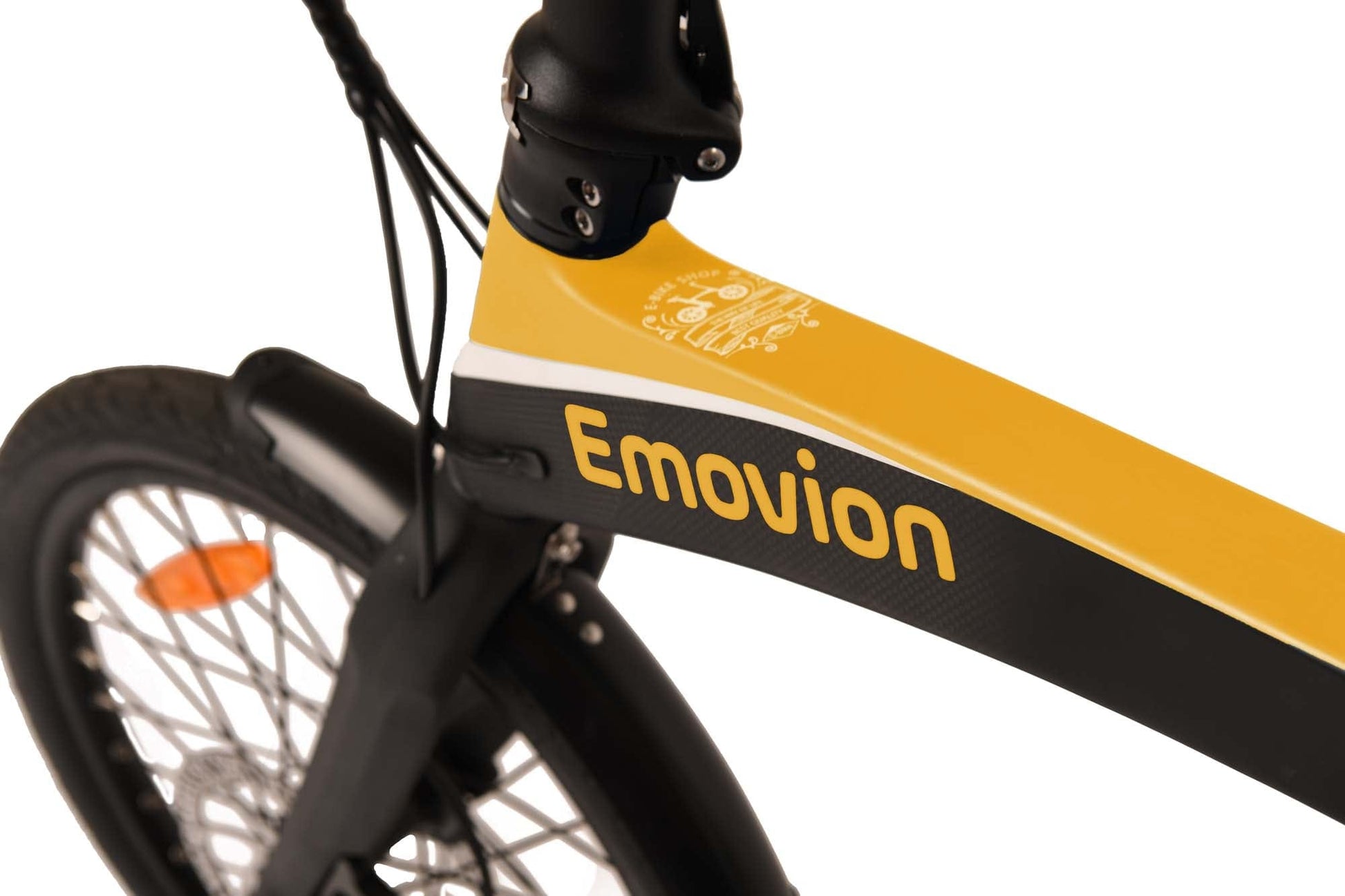 Klapp-e-bike mit sehr leichtem Rahmen gelb