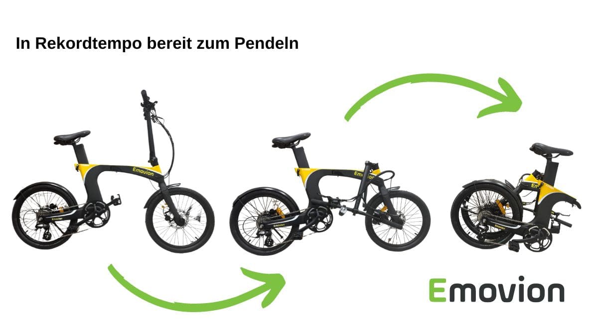 Lifty - leichtestes, faltbares Carbon E-Bike Schwarz